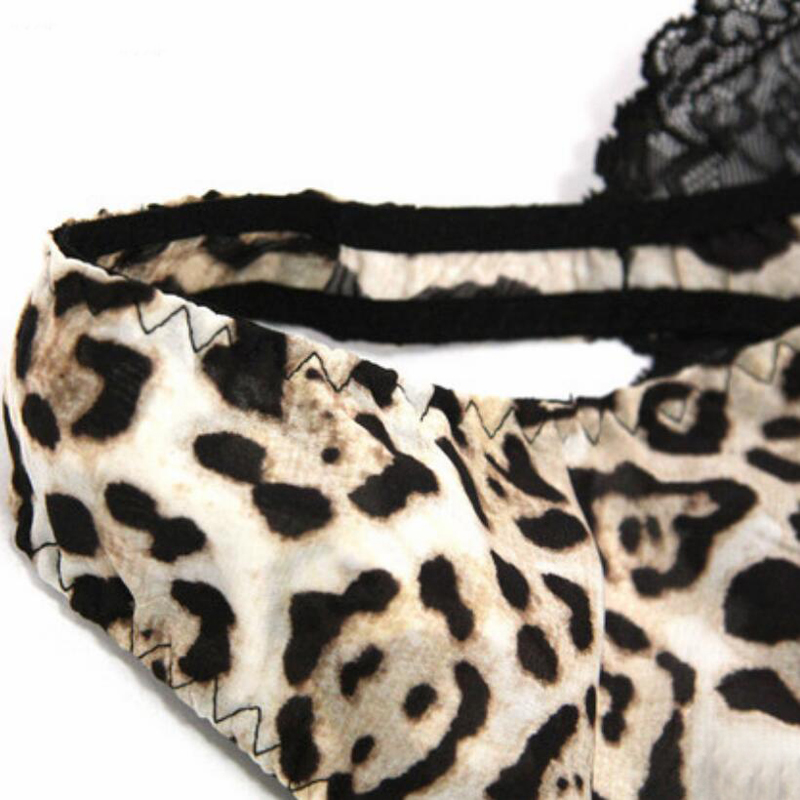 100% pure REAL SILK women PANTIES high quality Leopard Sexy LACE ladies thong G-string TANGA calcinha briefs underwear hipster